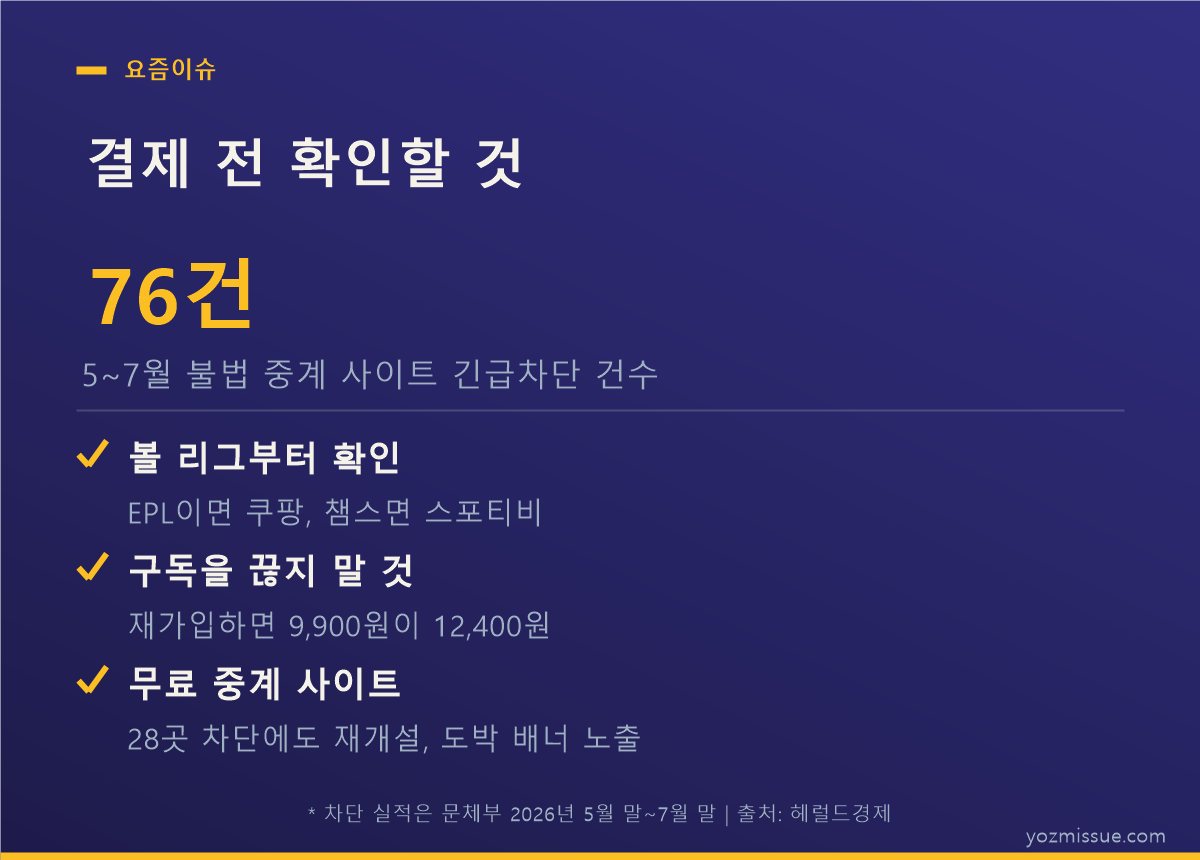결제 전 확인 사항 — 볼 리그 먼저, 구독 유지, 무료 중계 사이트 실태